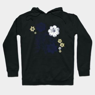 Vintage Blue flower fields Hoodie